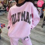 Lulu Mac | Puff Pant- Light Pink/ Brown