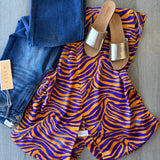 Tiger V Neck with Side Slits