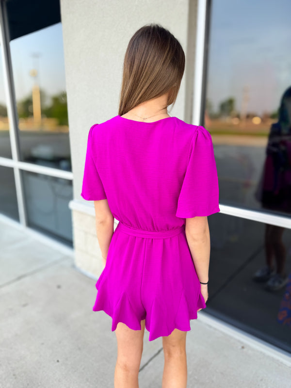 Take Me With You Purple Romper