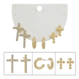 Cross Trio Earring