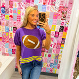Football Top with Gold Border