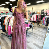Autumn Affair Dress Velvet Maxi Dress | Rose Rust