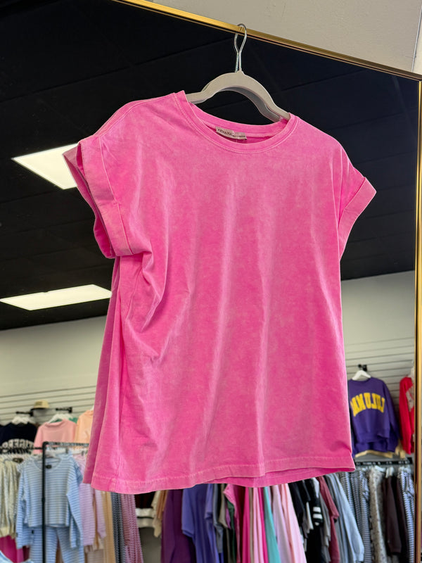 My Favorite Find | Acid Wash Cuffed Short Sleeve Tee