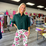 The Evergreen Scallop Top