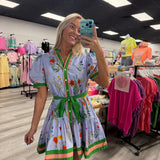 The Garden Gala Mini Dress | Blue