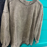 SAVAGE STEALS | French Terry Acid Wash Pullover