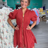 See You Smile Dress | Rust