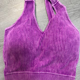 BEST SELLER Ribbed Padded Crop Seamless Tank