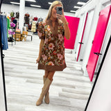 Fall Into Floral Dress