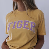 Tiger Block Letters Graphic Tee - Gold