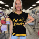 Touch Down Black and Gold Sweater