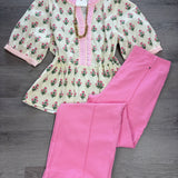 The Pink Petals and Daydream Peplum Top