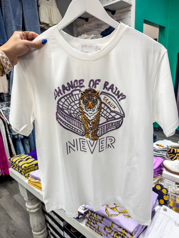 Rain Never Tiger Sequin Top