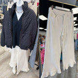 Navy and White Puff Jacket