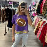 Football Top with Gold Border