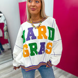 Mardi Gras Loose Fit Sweatshirt Top