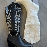 Walkin' Down Broadway at Dawn | Black and Cream Cowgirl Boots
