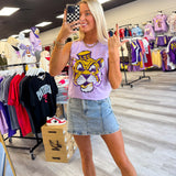 LSU Vintage Tiger (Licensed) Tank | Lavender