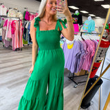 Lively In Green Jumpsuit