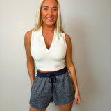 Americana Coastline Collared Tank