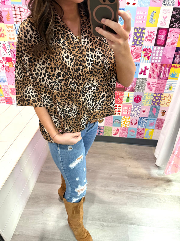 I'm Telling You Leopard Top