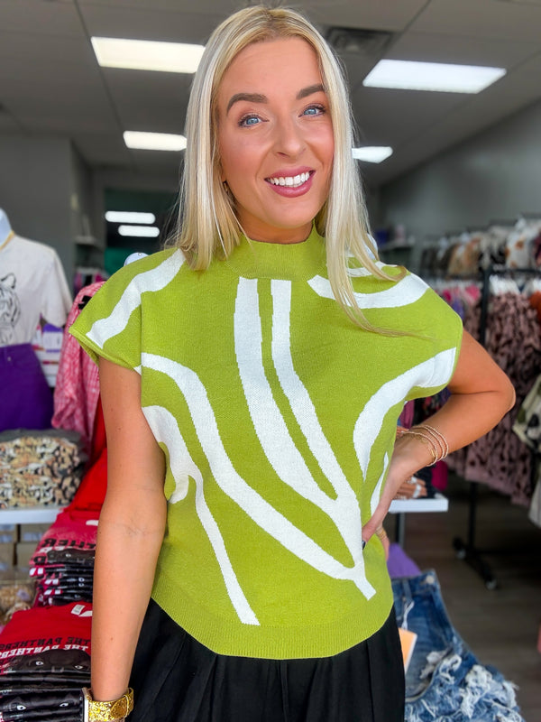 Avocado Swirl Sweater