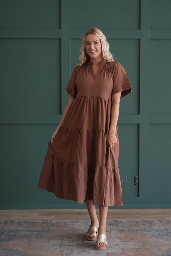 Caramel Midi Dress