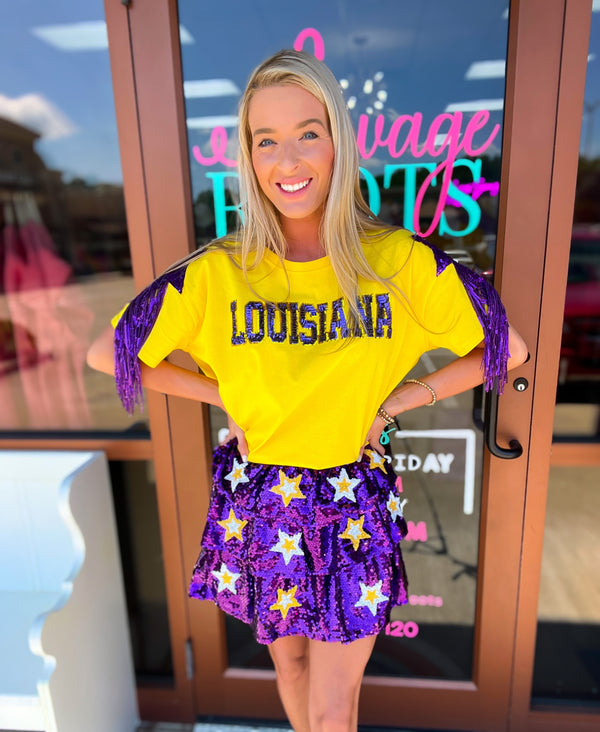 Star Sequin Gameday Skirt