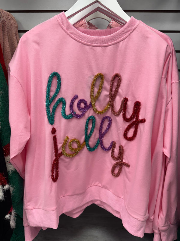 Holly Jolly Christmas French Terry Pullover