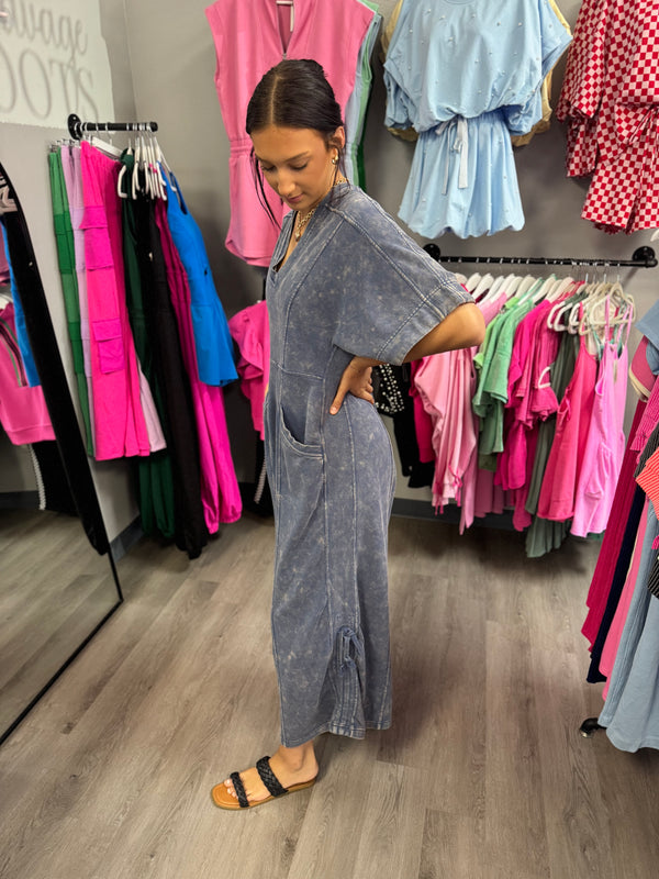 Meet Me Half Way V-Neck Jumpsuit