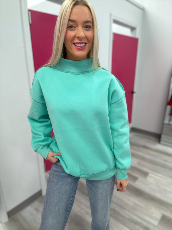 Color Me Comfy Mock Neck Sweatshirt