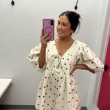 Dottie Days Denim Romper | Cream
