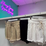 Take My Heart Fray Denim Shorts