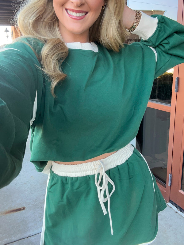 Hunter Green Varsity Skirt Set