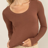 Brown Layering Top