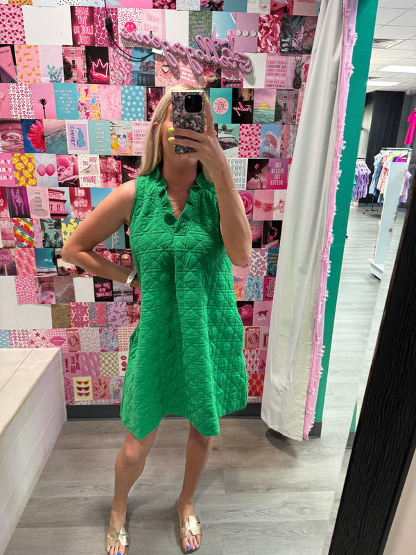 Planning Trips Dress - Green