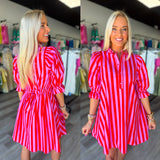 Flirty Pop Stripe Dress