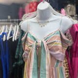 Pastel Stripe Maxi With Bow