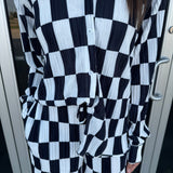 Pleated Checkered Set