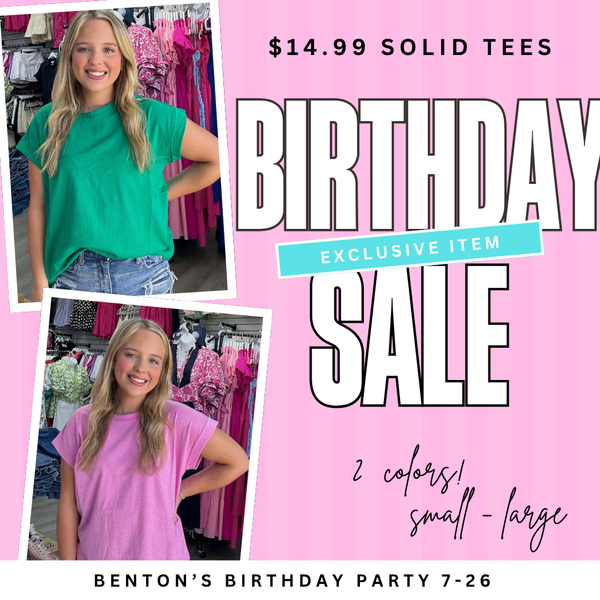 BIRTHDAY DEAL | Round Neck Folded Short Sleeve T-shirt