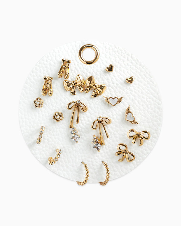 Antique Coquette Ballet Earrings Set of 10