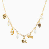Gameday Touchdown Football Multi Charm Necklace