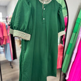 Solid Green Ribbon Dress