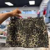 Leopard Denim Skirt