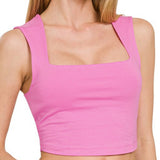 Square Neck Double Lined Crop