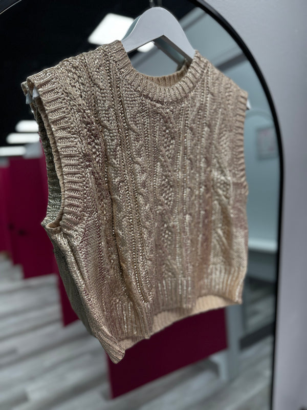 Going for the Gold Metallic Sweater