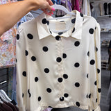 Point Me Out Polka Dot Button Up