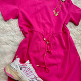 Pink Dress with Heart Detail Tie