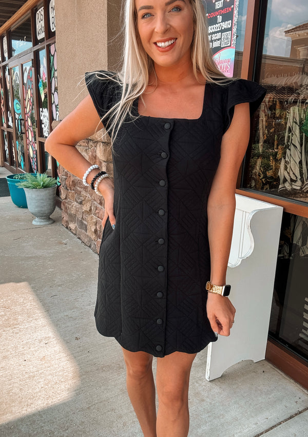 Black Quilted Dress