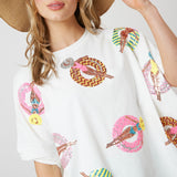 Pool Days Sequin Top